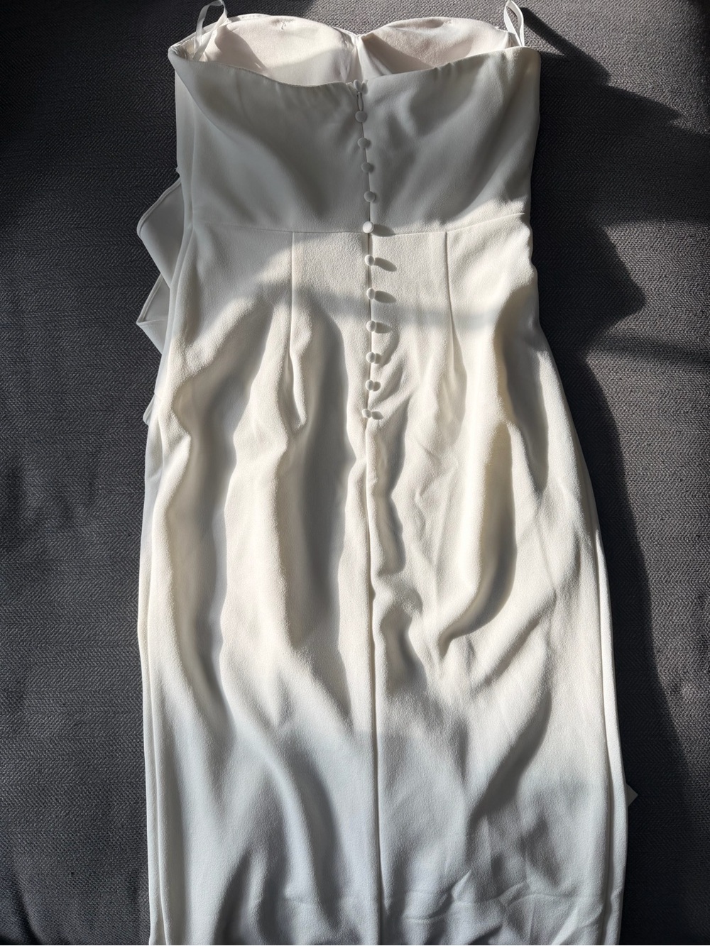 Ina Ivory Strapless Ruffled Sheath Dress - Picture 3 of 6